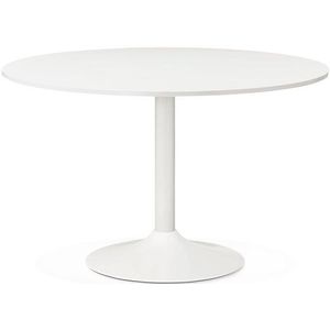 Ronde, witte bureau-/eettafel 'ORLANDO' - Ã˜ 120 cm