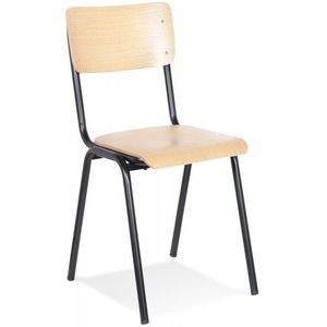 Klassieke schoolstoel 'MASTER' van natuurlijk afgewerkt hout