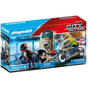 Playmobil Politiemotor: achtervolging van de geldrover