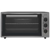 Wiggo WMO-E456(X) - Vrijstaande Mini Oven - 45 liter - 2000 Watt - Timer - Rvs