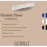 Gorillz Mystiek Three - Wandkapstok - 6 Kapstok Haken - Wit