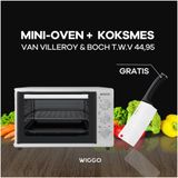 Wiggo WMO-E353(W) - Vrijstaande Mini Oven - 35 liter - 1800 Watt - Timer - Wit