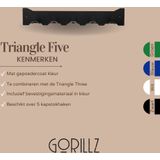 Gorillz Triangle Five - Wandkapstok - 5 haken - 70 x 5 x 12 cm - Zwart