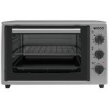 Wiggo WMO-E353(X) - Vrijstaande Mini Oven - 35 liter - 1800 Watt - Timer - Grijs