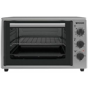 Wiggo WMO-E353(X) - Vrijstaande Mini Oven - 35 liter - 1800 Watt - Timer - Grijs