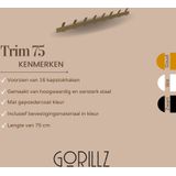 Gorillz Trim 75 Kapstok - 16 Haken (lengte) 75 cm - Metaal - Goud
