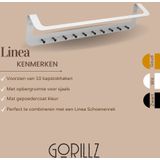 Gorillz Linea - Wandkapstok Met Kledinghanger - Hangende Wandkapstok - 10 Kapstok Haken - Wit