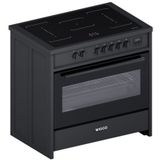 Wiggo WIO-E921A(BB) - Freestanding - Induction - Oven - 90cm - Zwart