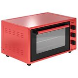 Wiggo WMO-E456(R) - Vrijstaande oven - 45 liter - Rood