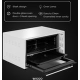 Wiggo WMO-E456(W) - Vrijstaande oven - 45 liter - Wit