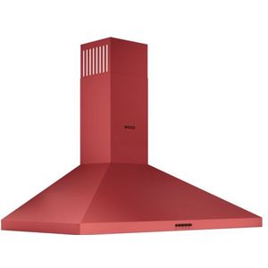 Wiggo WE-A930P(R) - Wandschouw Afzuigkap - 90cm - 695m³/h - 3 standen - Energieklasse A - Rood - Koolstoffilters meegeleverd