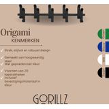 Gorillz Wandkapstok Origami - Wandkapstok - 20 haken - Zwart