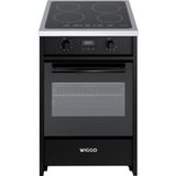 Wiggo WIO-E621A(BX) - Freestanding - Induction - Oven - 60cm - Zwart Inox