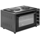 Wiggo WMO-E4562H(B)- Vrijstaande oven met kookplaat - 45 liter - Zwart