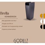 Gorillz Brella - Paraplubak met 6 Vakken - 58 cm Hoge - Industrieel Parapluhouder - Zwart