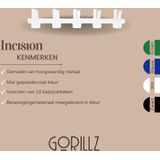Gorillz Incision - Wandkapstok - 10 kapstokhaken - Wit