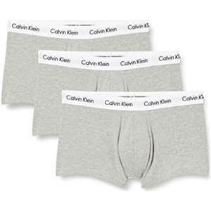 Calvin Klein Boxershorts heren 3p Low Rise Trunk , grey heather , L