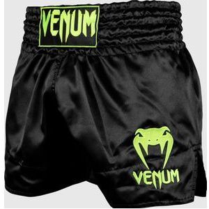 VENUM MUAY THAI SHORTS CLASSIC - ZWART/NEONGEEL - L