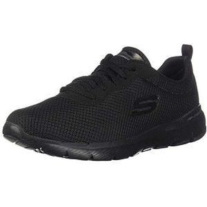 Skechers FLEX APPEAL 3.0 FIRST INSIGHT damessneakers, zwart, zwarte mesh-afwerking, Bbk, 37 EU