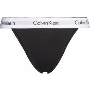 Calvin Klein dames high leg tanga (1-pack), tanga slip, zwart -  Maat: L