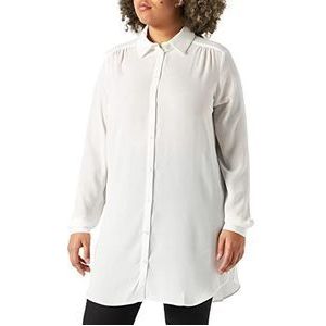 Vila Dames VILUCY Button L/S Tunic - NOOS 14054702, wit (snow white), 42