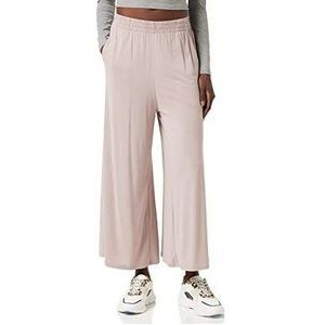 Urban Classics Damesbroek Ladies Modal Culotte, brede 3/4 broek voor vrouwen met elastische tailleband verkrijgbaar in vele kleuren, maten XS - 5XL, Duskroos, XXL