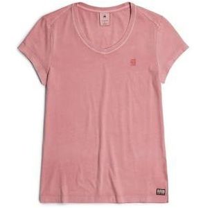 G-STAR Raw Eyben Slim Top 2.0 T-shirt voor dames, met V-hals, roze (Deep Ginger Gd D24533-b059-b892), S