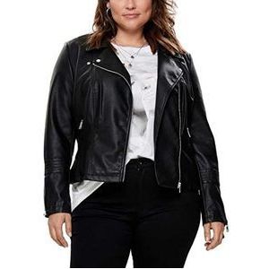 ONLY Carmakoma NOS Dames Caremmy Faux Leather Biker Noos Jacket, zwart, 48