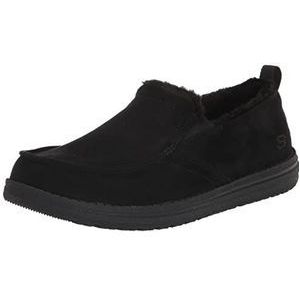 Skechers Melson Willmore Slipper voor heren, Zwart microvezel, 42.5 EU