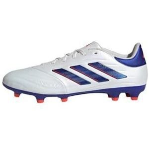 adidas Copa Pure II League voetbalschoenen voor dames en heren, stevige grondschoenen, Ftwr Wit Lucid Blauw Zonne-rood, 44 EU