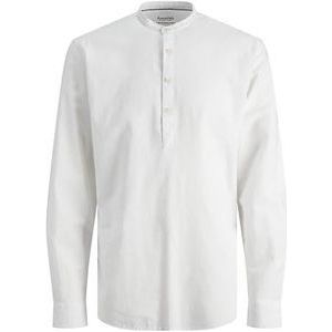 JJESUMMER Tunic Linen Blend Shirt LS SN, wit, XS