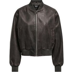 ONLY ONLJANE FAUX LEATHER WASHED BOMBER OTW Dames Jas - Maat S