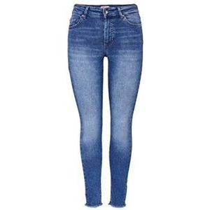 ONLY Onlblush Life Midsk Ankraw Rea12187 Noos Jeans dames, blauw (medium blue denim), 34W / 30L