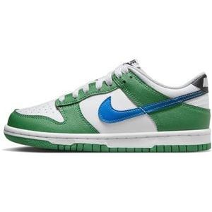 Nike Dunk Low GS sneakers voor kinderen, synthetisch, Groen Wit, 38.5 EU