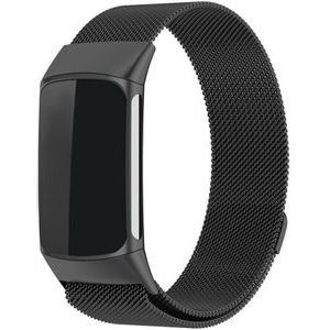Strap-it Fitbit Charge 6 Milanese band (zwart)