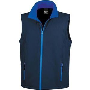Softshell casual bodywarmer navy blauw voor heren - Outdoorkleding wandelen/zeilen - Mouwloze vesten 2XL (44/56)