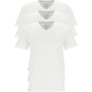Lacoste T-shirts slim fit (3-pack), heren T-shirts V-hals, wit -  Maat: L