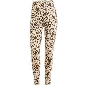 adidas Dames Essentials 3-Stripes Animal Print Leggings, magic beige/mesa/shadow brown, S