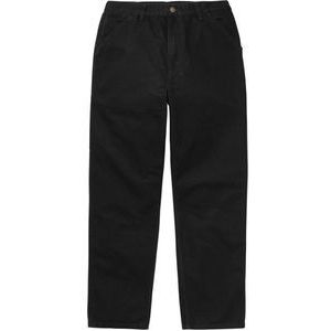 Carhartt - Broeken - Single Knee Pant Black Rinsed voor Heren van Katoen - Maat 32 - Zwart