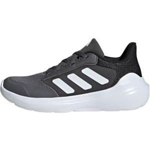 adidas Tensaur Run 2.0 schoenen voor kinderen, lage schoenen zonder voetbal, uniseks, kinderen, grijs/wit/zwart (Grey Four Ftwr White), 40 EU