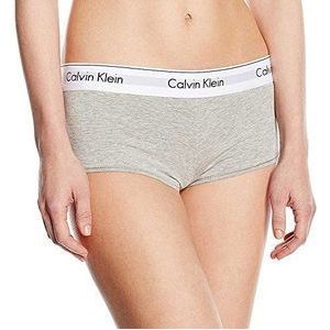 Calvin Klein Dames hipster boyshort met stretch, grijs (grey heather), S