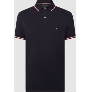 Tommy Hilfiger Slim Fit Polo van Biologisch Katoen Donkerblauw