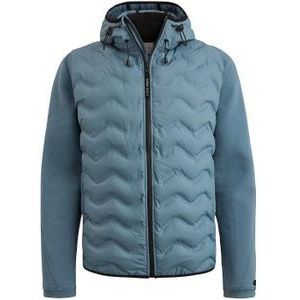 Cast iron zip jacket interlock blauw