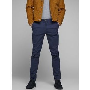 Chino slim broek Marco JACK & JONES. Katoen materiaal. Maten Maat 32 (US) - Lengte 34. Blauw kleur