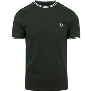Fred Perry - T-shirt Donkergroen T50 - Heren - Maat 3XL - Modern-fit