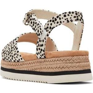 TOMS Diana wigvormige sandaal, mistbevlokte mini-cheeta, 37,5 EU, mist flockter mini cheetah, 37.5 EU