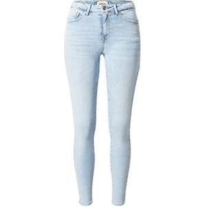 ONLY Onlpower Mid Waist Sk Push Up Az Box skinny-fit jeans voor dames, blauw (light blue denim), (L) W x 30L