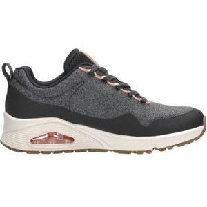 Skechers Uno - Pla-Knit Sneakers Laag - zwart - Maat 40