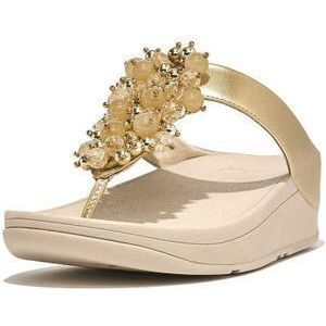Fitflop Fino Bauble-bead Toe-post Slides Goud EU 40 Vrouw