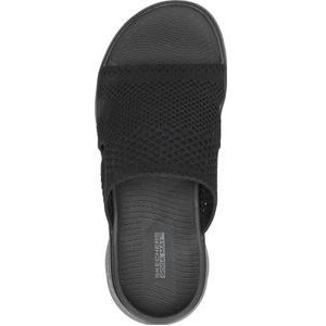 Skechers Go Walk Flex dames sandaal - Zwart zwart - Maat 39